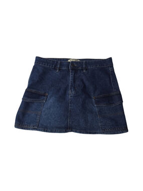 Women's Love Cult Denim Mini Skirt Size L Blue